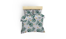 L'essentiel linge de maison Kapitone Monstera - Green